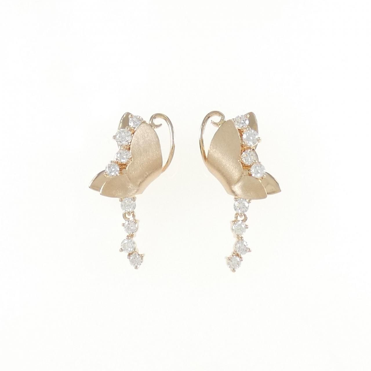 K18PG ダイヤモンド ピアス 0.56CT - メルカリ