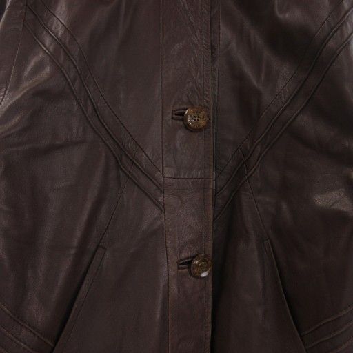 Fer-lucci コート スタンド レザー 長袖 42 茶 ブラウン スペイン製 GY99 WWW_SIROKUMA-CORPORATION_COM