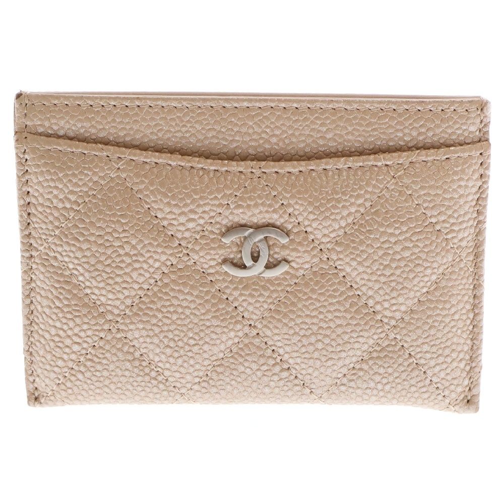 CHANEL (シャネル) ココマーク マトラッセ キャビアスキン カード 