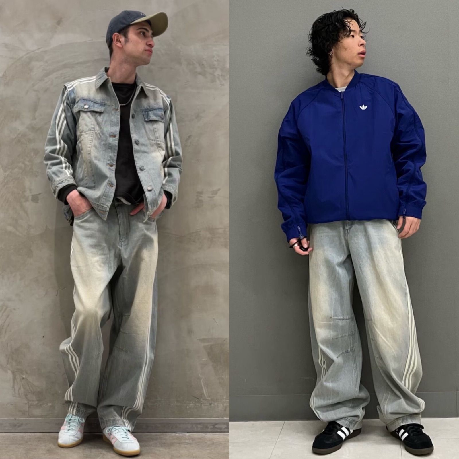 ADILENIUM シーズン 3 バナナフィット ウォッシュドデニムパンツ