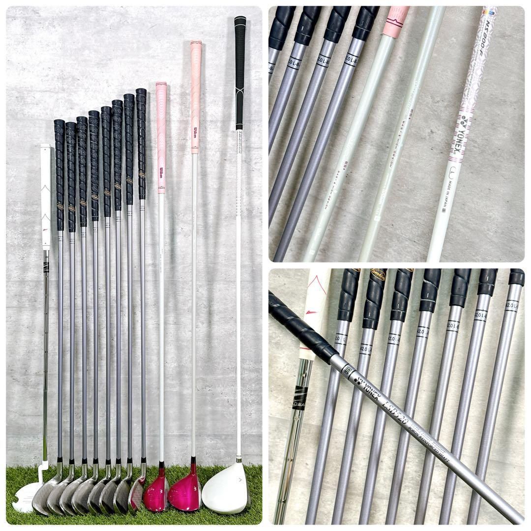 レディース ゴルフクラブセット YONEX ヨネックス EZONE Callaway キャロウェイ フルセット キャディバッグ付き 12本 フレックスL 女性 右利き K 121