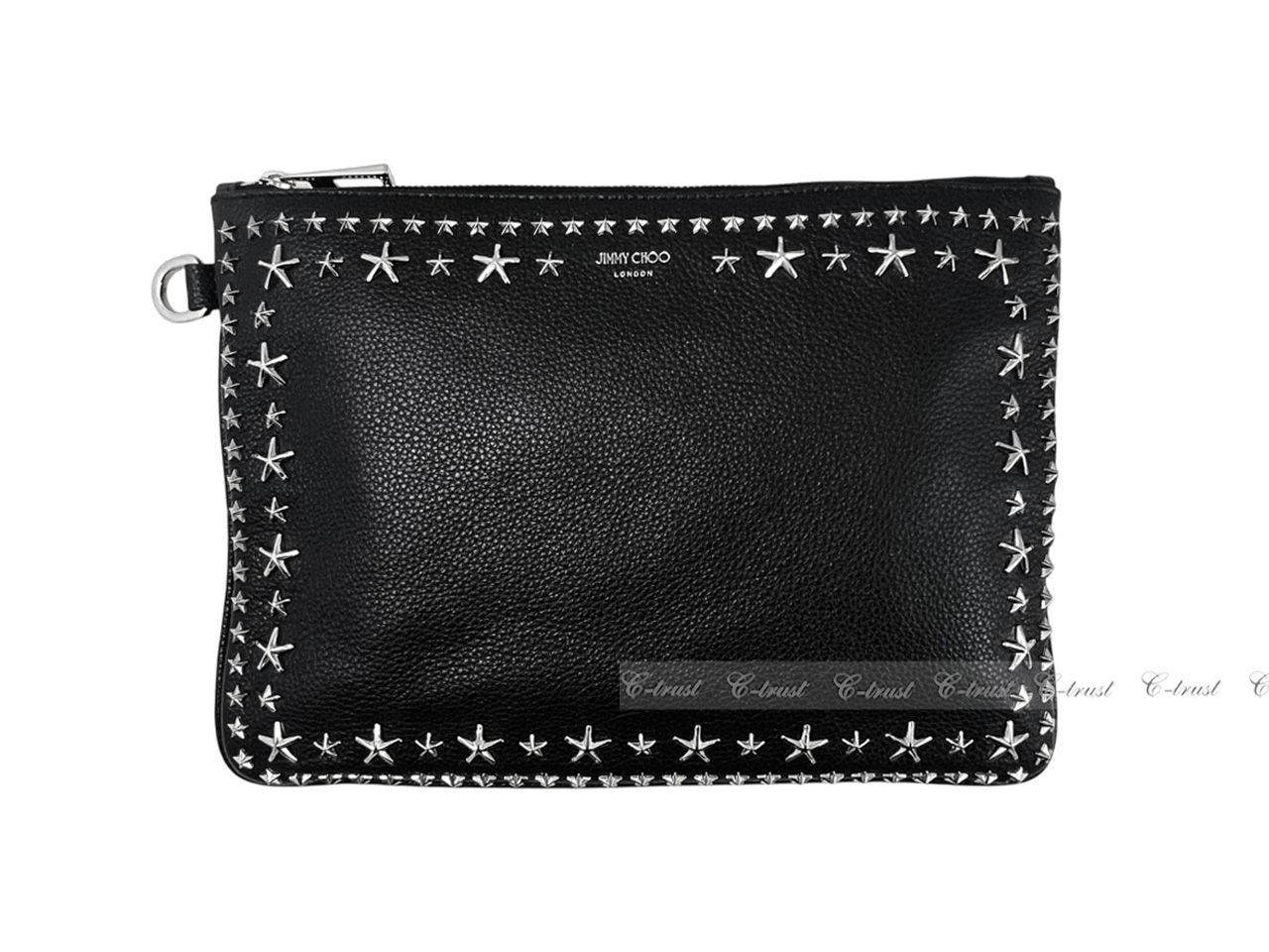 ジミーチュウ クラッチバッグ セカンドバッグ ブラック 黒 スター