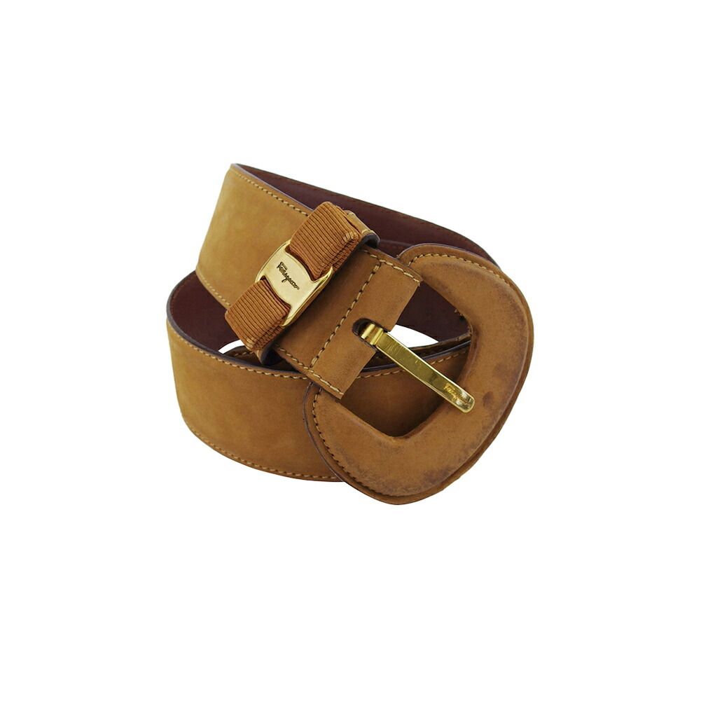 【BIGお買い物ラリー★30%OFFセール中】サルヴァトーレフェラガモ Salvatore Ferragamo ベルト ベージュ　ゴールド レディース 中古 最大30％OFF☆年越しセール】サルヴァトーレフェラガモ Salvatore