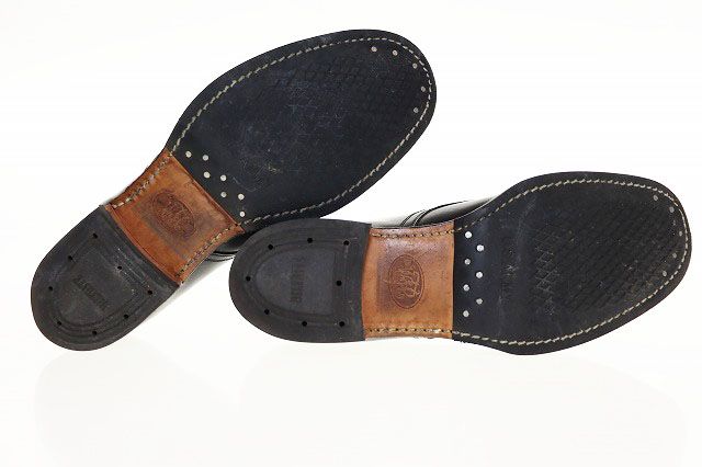 At last&co.PLAIN TOE SHOES 黒 アットラスト レザー TIMEWORN CLOTHING AtLast＆Co PLAIN TOE SHOES BLACK SIZE US7