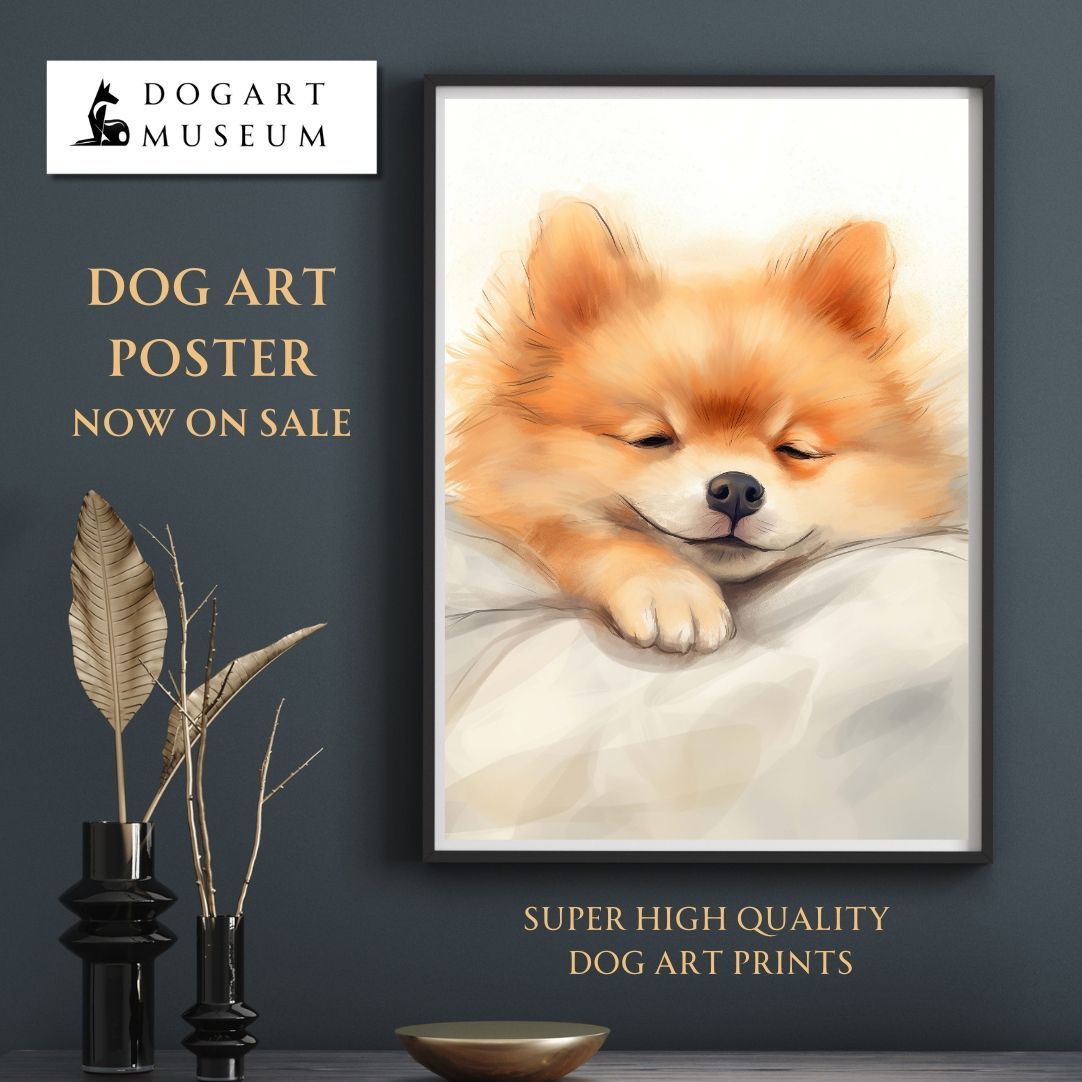 夢心地 - ポメラニアン犬の子犬 No.2】ジークレー版画＊名入れOK！風水