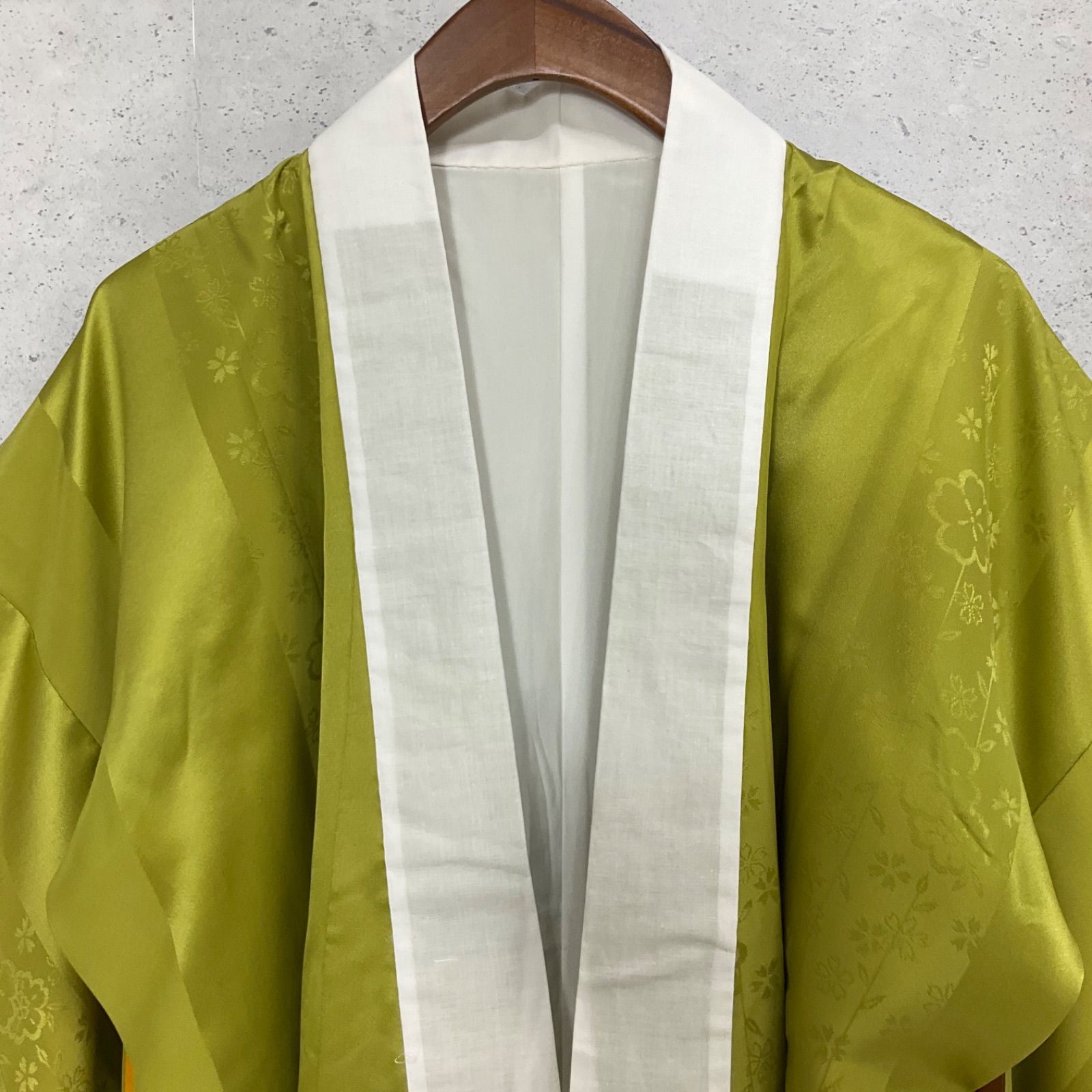 ◆kimono+one◆未使用同然◆振袖長襦袢◆袷◆正絹◆袖無双◆衣紋抜き付き◆裄長◆裄68.5袖幅35袖丈109◆着物帯振袖袋帯礼装成人式結婚式振袖襦袢◆S1147