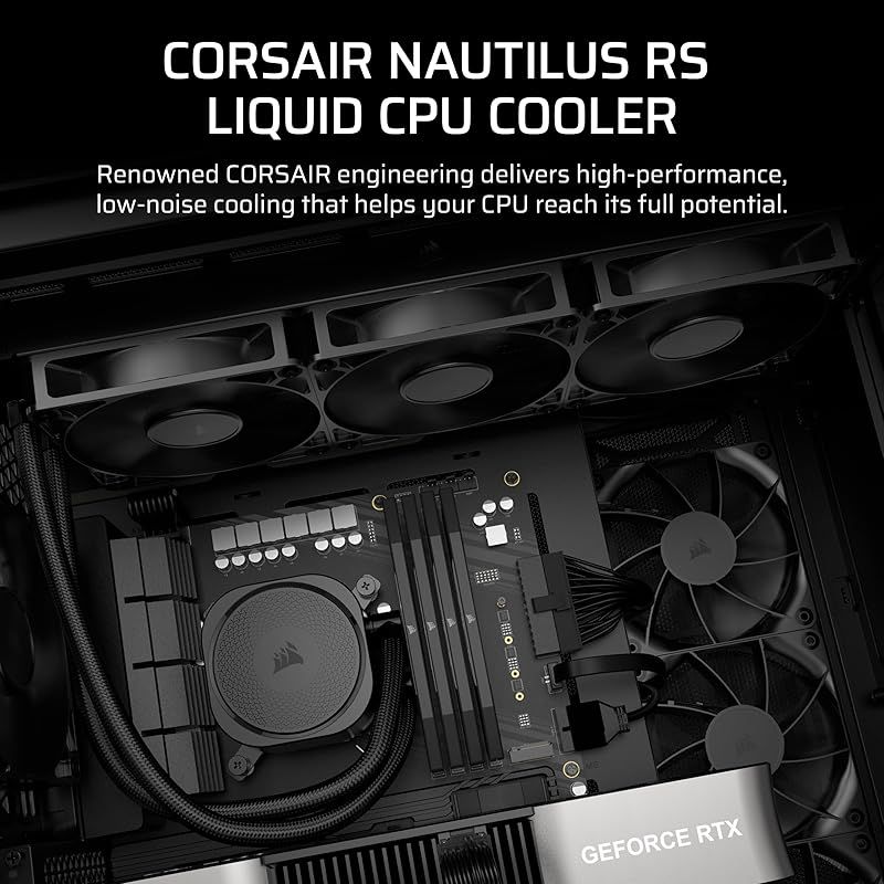 CORSAIR NAUTILUS -ノーチラス- 360ラジエーター RSケースファン付き 水冷式CPUクーラー ブラック CW-9060089-WW