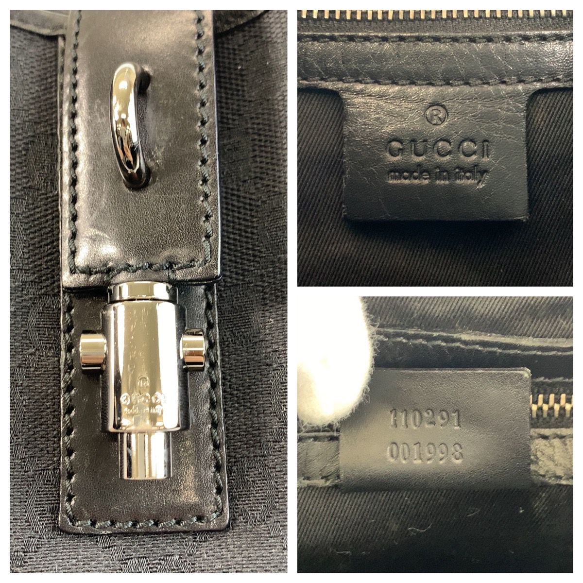 美品 GUCCI グッチ ニュージャッキー ブラック 黒 シルバー金具 GG 