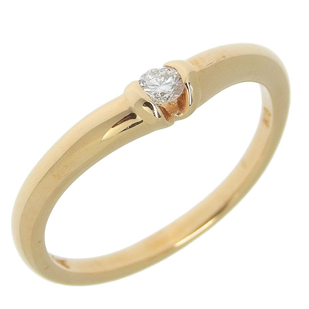 返品OK】ヴァンドーム 約0.05ct 天然ダイヤ リング 11号 K18PG