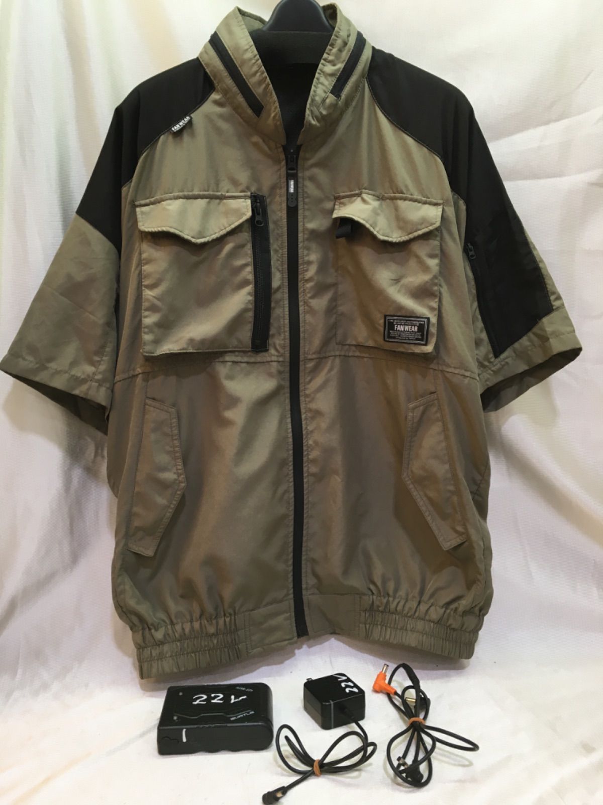 空調服セット FAN WEAR /3L BURTLE AC08 22V AIRCRAFT ?空調服セット 