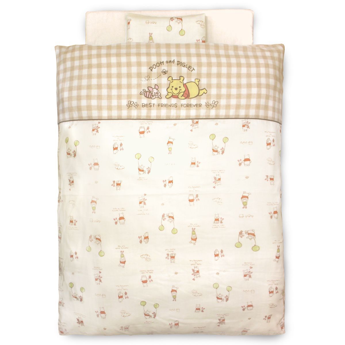 un doudou ディズニー ベビー布団セット 12点セット 70×120cm くまのプーさん オーガニックコットン ダブルガーゼ ベビー用品 新生児 全部洗える 出産準備 出産祝い ギフト RF NZ1121