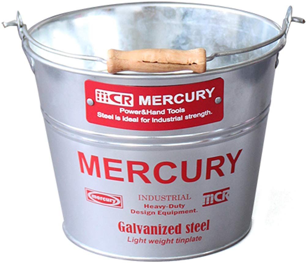 数量 スモール バケツ φ23 cm H 18 ブリキ ガルバレッド マーキュリー キーストーン