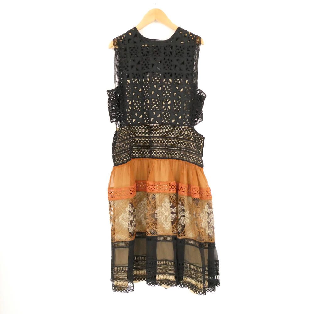 ALBERTA FERRETTI アルベルタフェレッティ 161AFMV04590146 ドッキングワンピース 40 コットン他 ノースリブ レース レディース AY6589A15