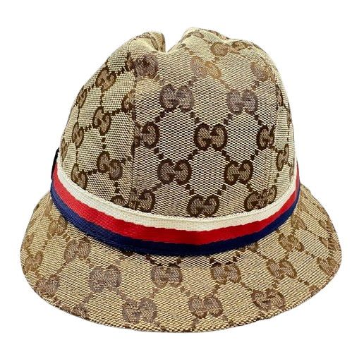 GUCCI グッチ キッズ GGキャンバス バケットハット Sサイズ