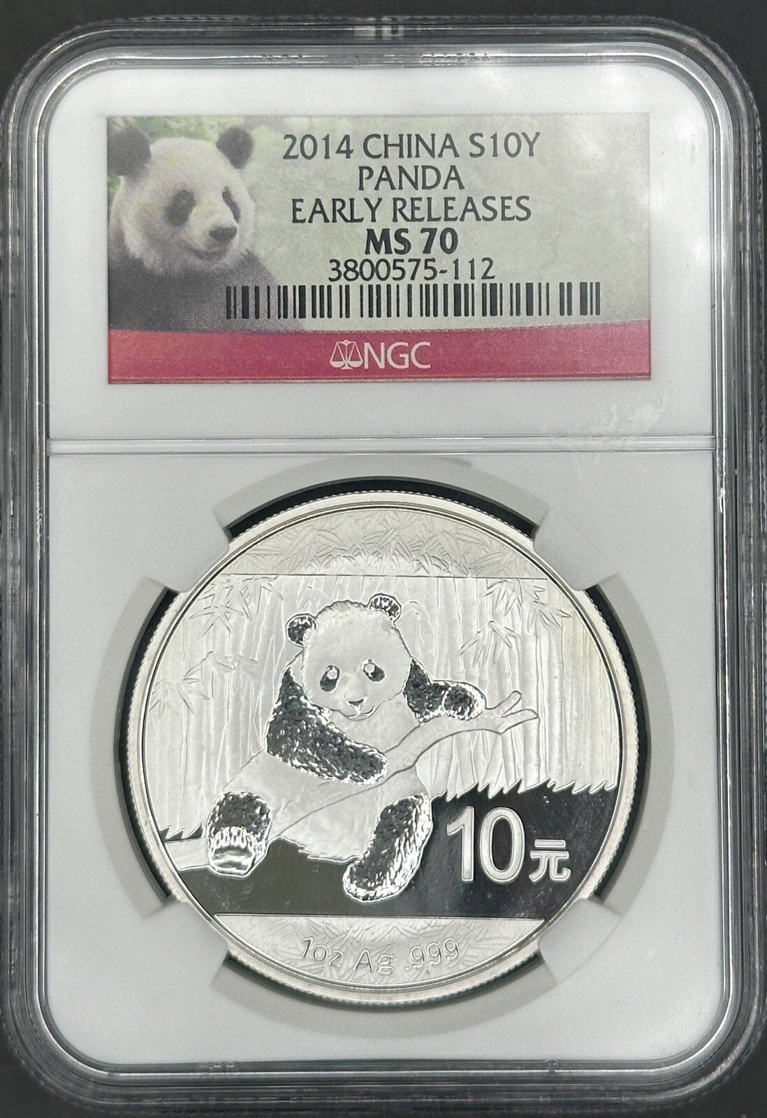 2014 China 10 Yuan Silver Coin Early Releases NGC MS 70