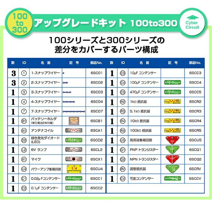 アウトレット】 電脳サーキット アップグレードキット100to300 T645