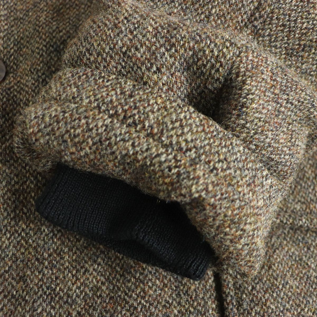 美品□WOOLRICH/ウールリッチ MOON社製生地使用 ツイード ロゴボタン