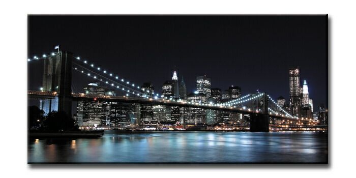 Brooklyn Bridge ツインタワー アート LEDライト付き Brooklyn Bridge