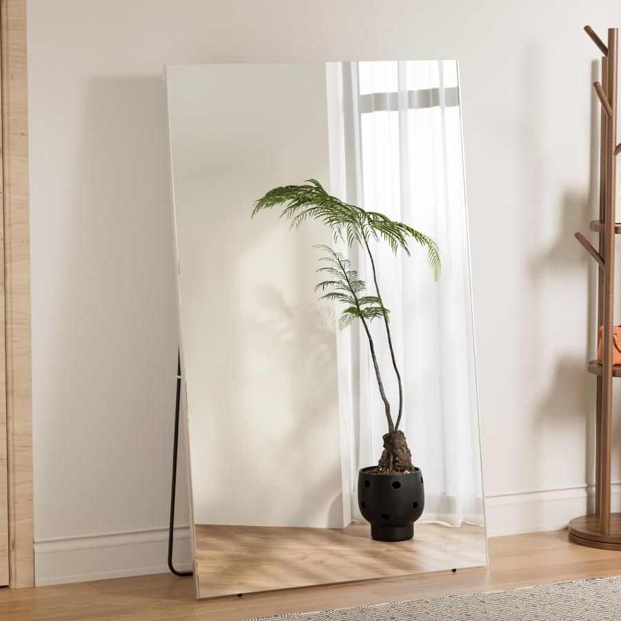 割れない鏡 フィルムミラー ダンス 鏡 幅100cm 全身鏡 姿見 スタンド