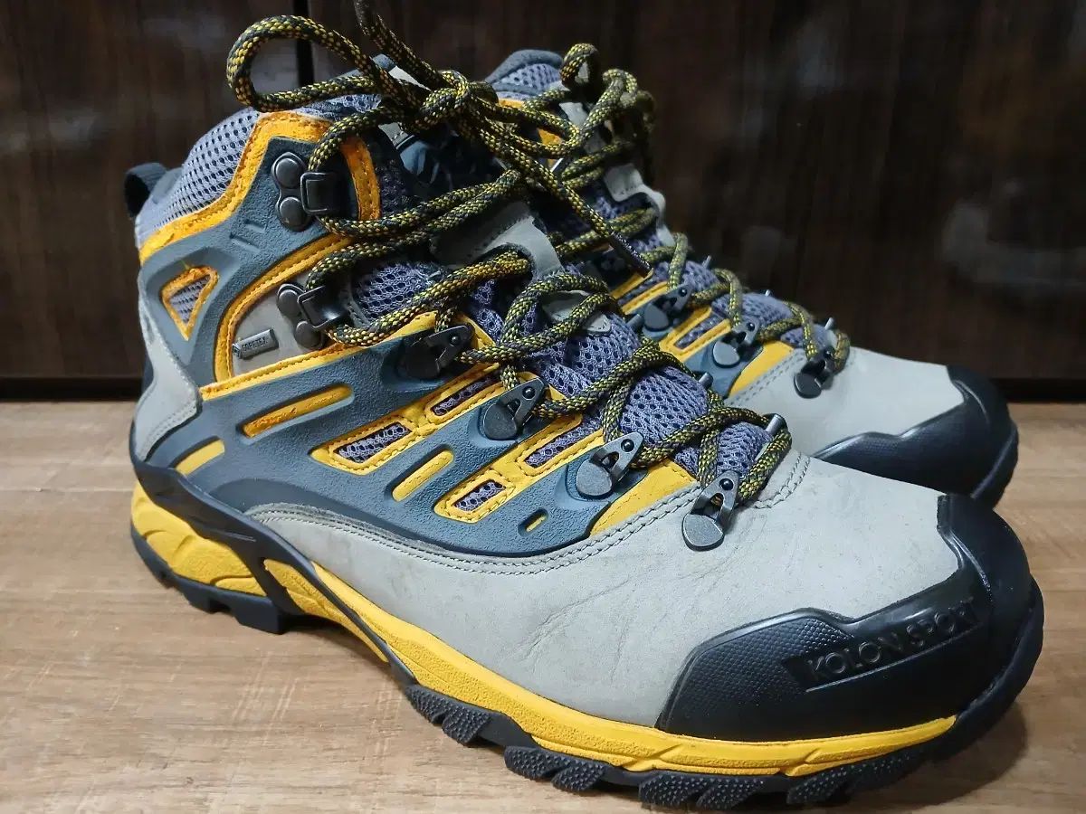 Kolon Sport コーロンスポーツ GORE-TEX ゴアテックス 登山靴 グレー イエロー WWW_USTAUSTRALIA_COM_AU