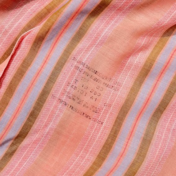 70s VAN HEUSEN 417 バンヒューゼン ストライプ 長袖シャツ 33/ピンク