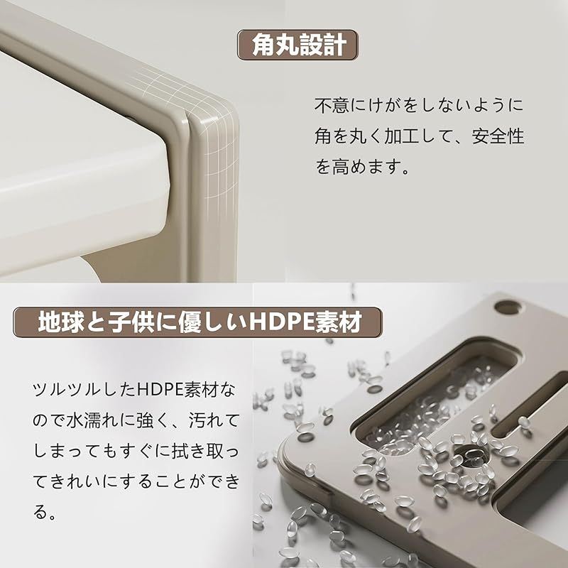 OSJ 子供用テーブル 5way 子供机 テーブルセット チェアセット 学習デスク ローチェア 学習机 北欧 テーブル 勉強 お絵描き 誕生日 3点セット 保育園 幼稚園 組立簡単 カーキ ホワイト 1 MARWIL-DEMENAGEMENTS_CH