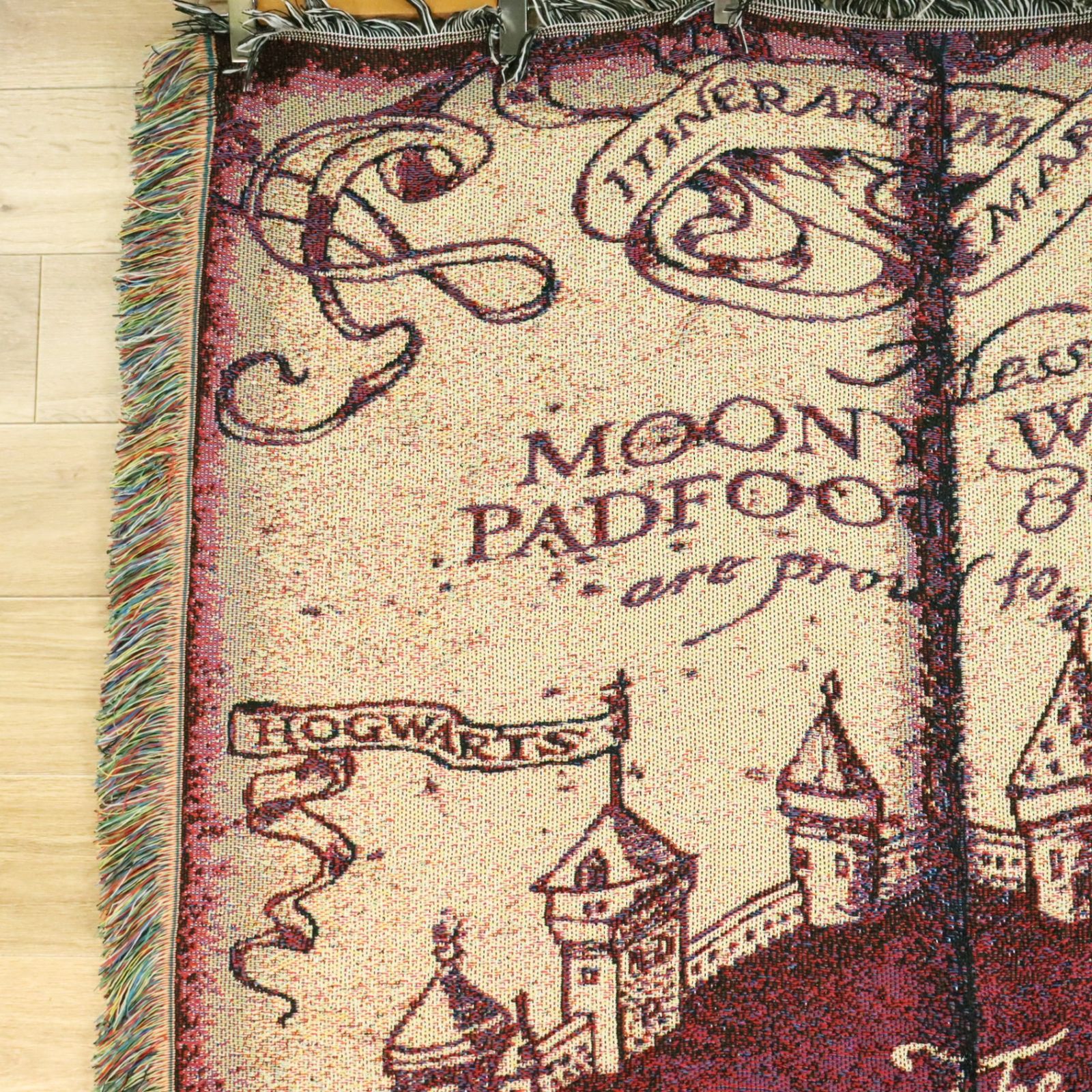 ハリーポッター　忍びの地図　ブランケット　マルチカバー　ラグ　140x117 G1-14/O4.29-3 Harry Potter ハリーポッター 忍びの地図 ラグ