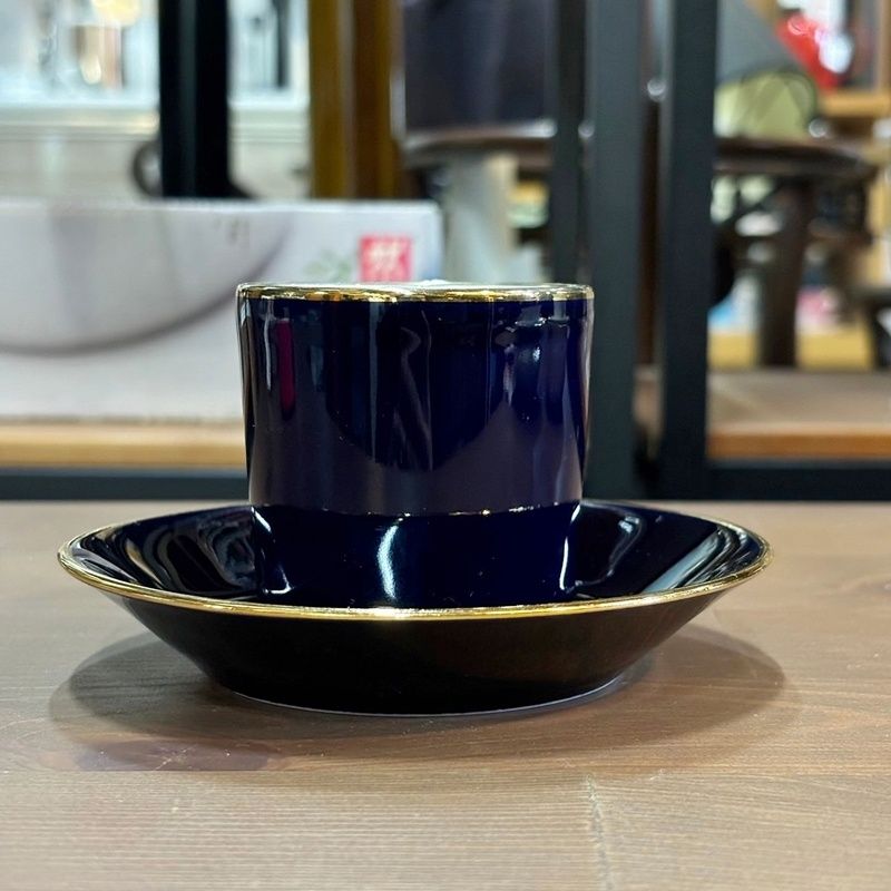 LIMOGES CASTEL カップ＆ソーサー 1客 デミタス リモージュ キャッスル 金彩 コバルトブルー 濃紺 洋食器 フランス リモージュ焼き  小さめカップ【RU1010-2】 - メルカリ