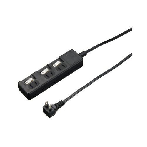 【5個セット】 YAZAWA 雷ガード付3個口節電タップ0.3mブラックH8KS3303BKX5