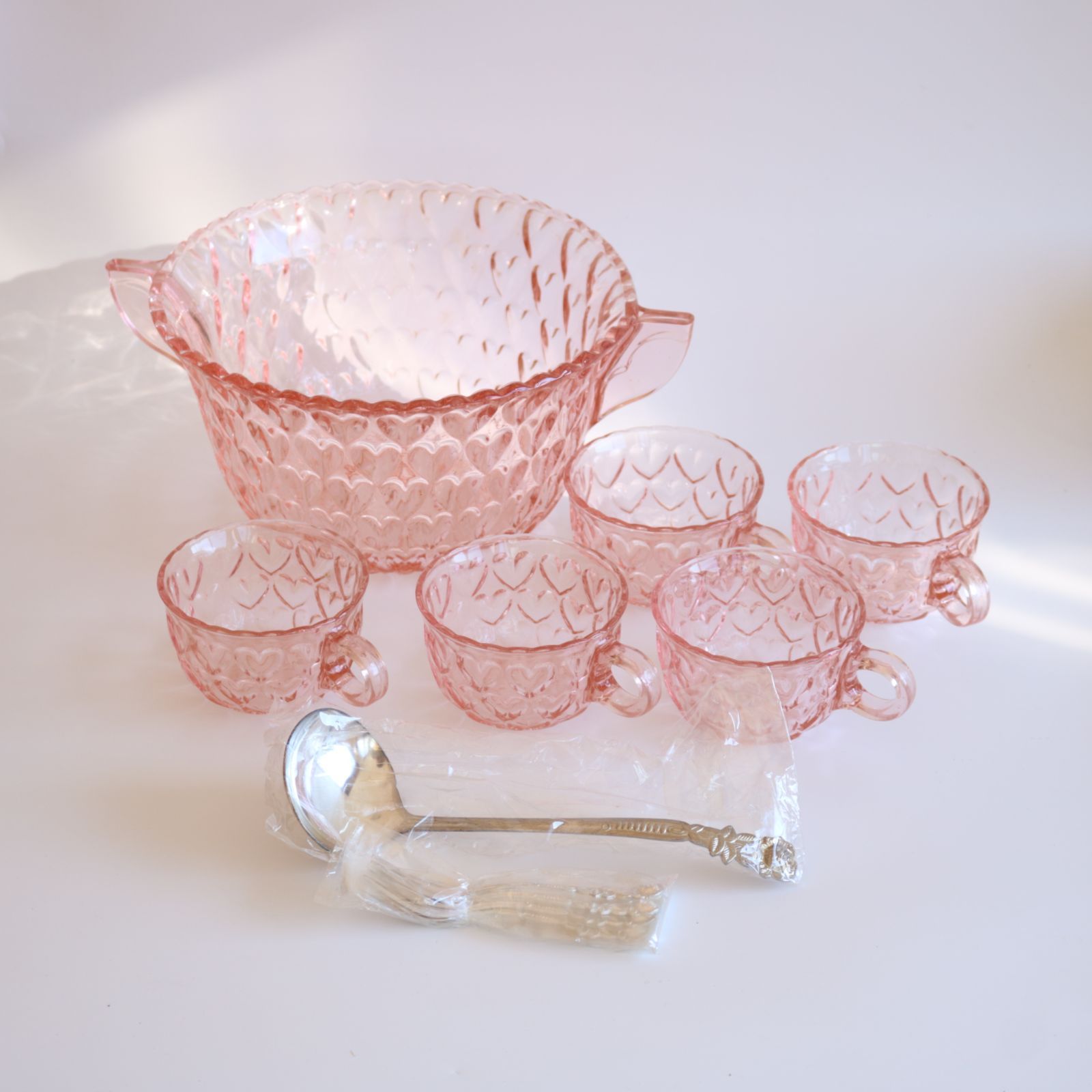 フルーツポンチ入れガラス食器一式 ビンテージ フルーツパンチ ガラス