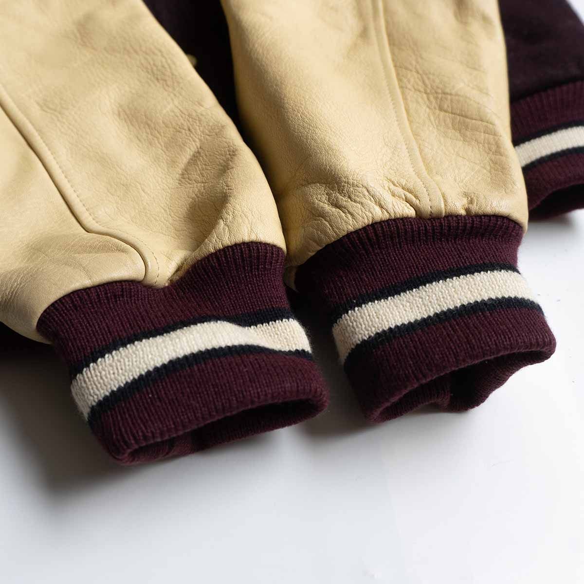 美品】 VAN JAC 【袖レザー スタジャン】L ヴァン ワッペン スタジアム  