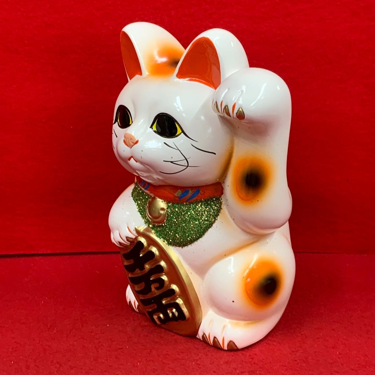 新品】常滑焼 招き猫 6号 左手 白 来福招福 送料込 - メルカリ