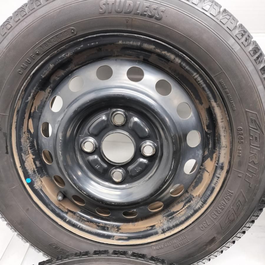 ◆本州 四国は ◆ 訳アリ スタッドレス - ホイール 4本 155 65R13 トーヨータイヤ 13x4.00B トヨタ製 4H -100