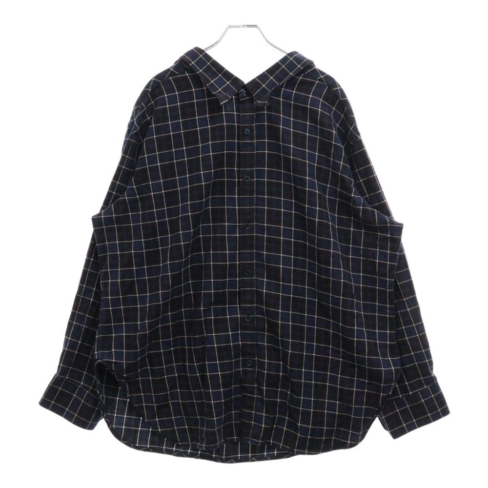 BALENCIAGA (バレンシアガ) オーバーサイズ チェック柄長袖シャツ 