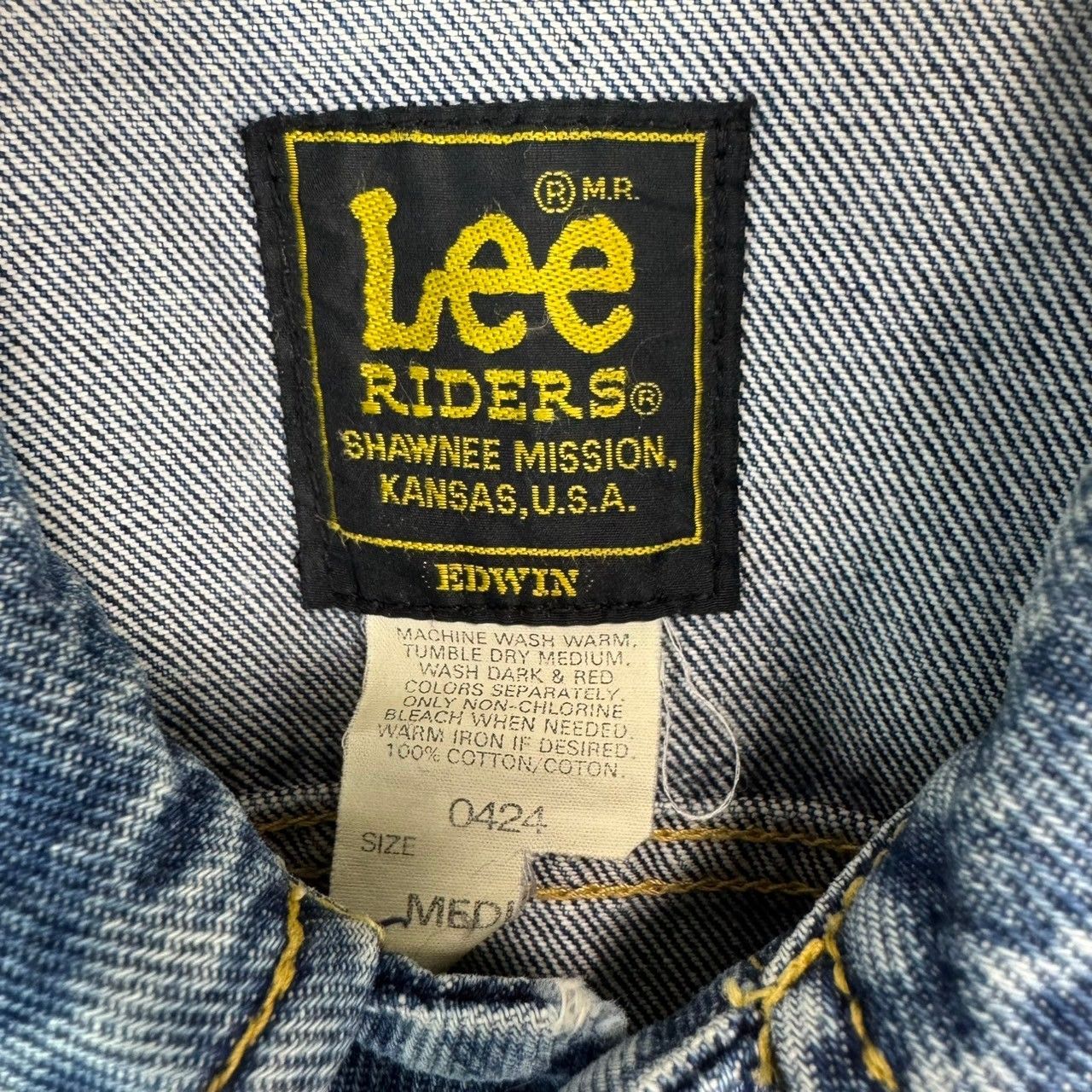Lee RIDERS リーライダース デニムジャケット Gジャン ブルー Mサイズ 