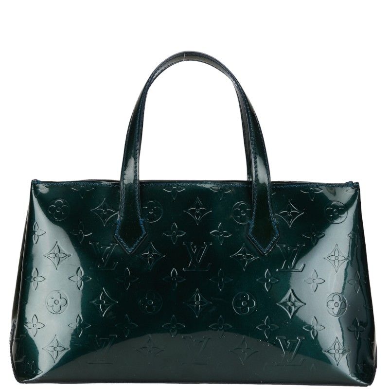 ルイ ヴィトン モノグラム ヴェルニ ウィルシャーPM M93684 ブルーニュイ グリーン パテントレザー レディース LOUIS VUITTON【1-0152984】  - メルカリ