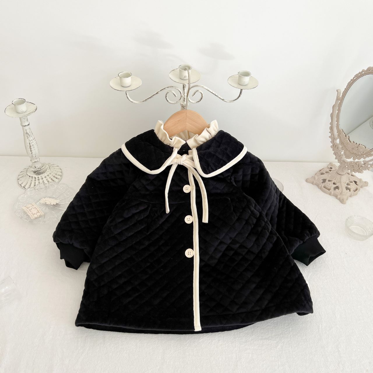 キッズ アウター ジャケット 子供服 ベビー 耳付き 秋冬 0 1 2 3 裏起毛 長袖 女児 かわいい 羽毛