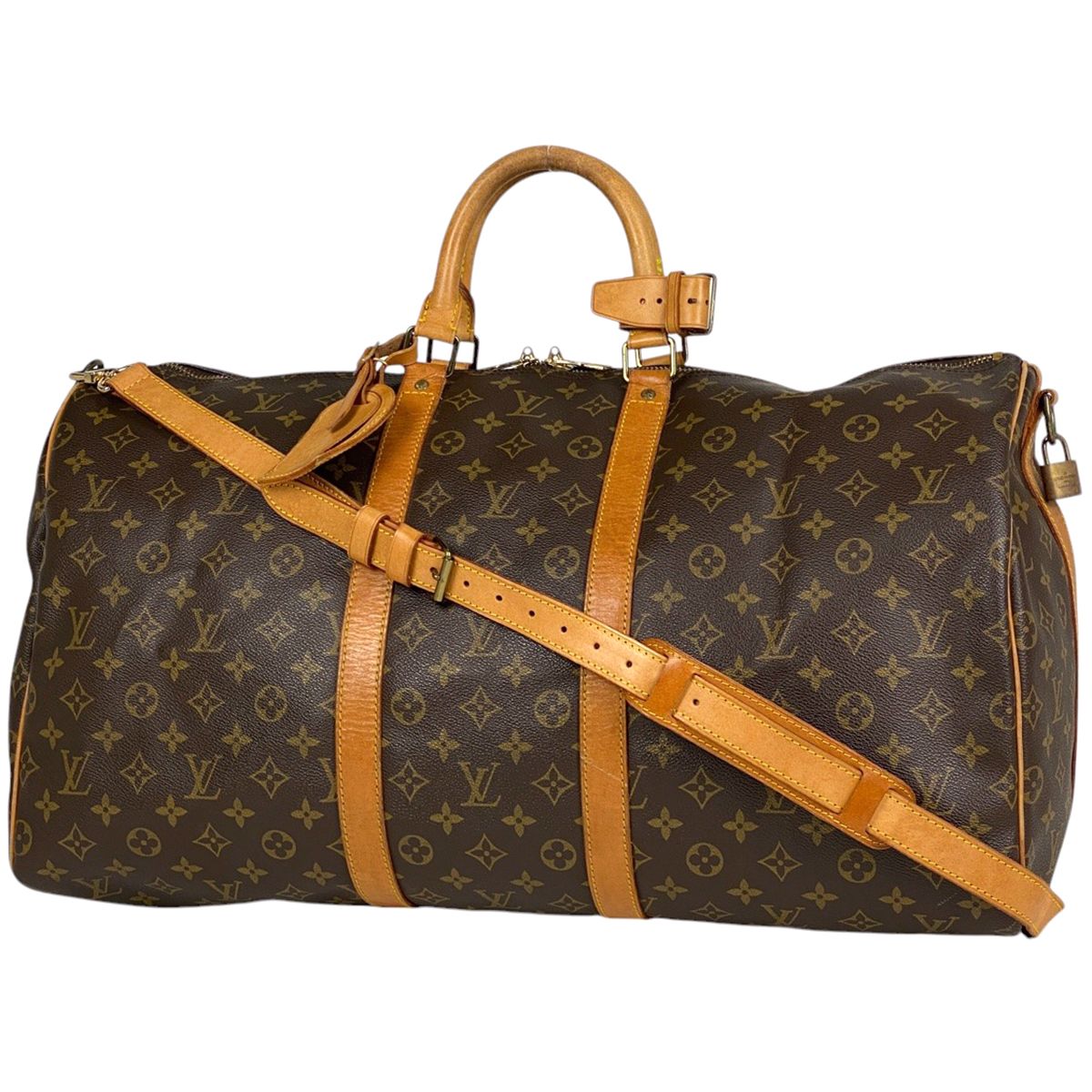 ルイ ヴィトン Louis Vuitton キーポル バンドリエール 55 2WAY ショルダーバッグ 旅行 出張 ボストンバッグ モノグラム ブラウン M41414 レディース