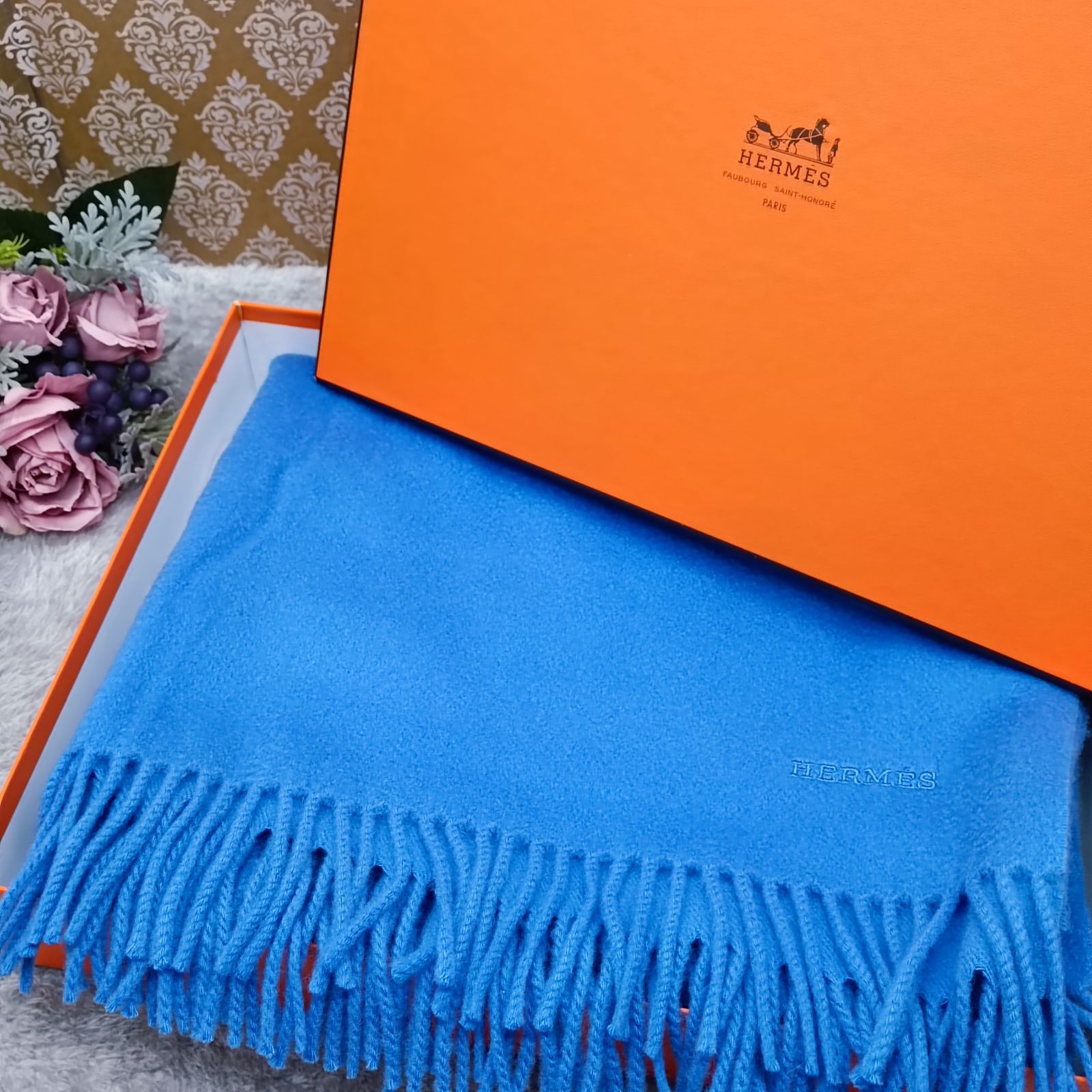 HERMES カシミヤ100% ストール 大判ショール ブランケット 【公式通販】