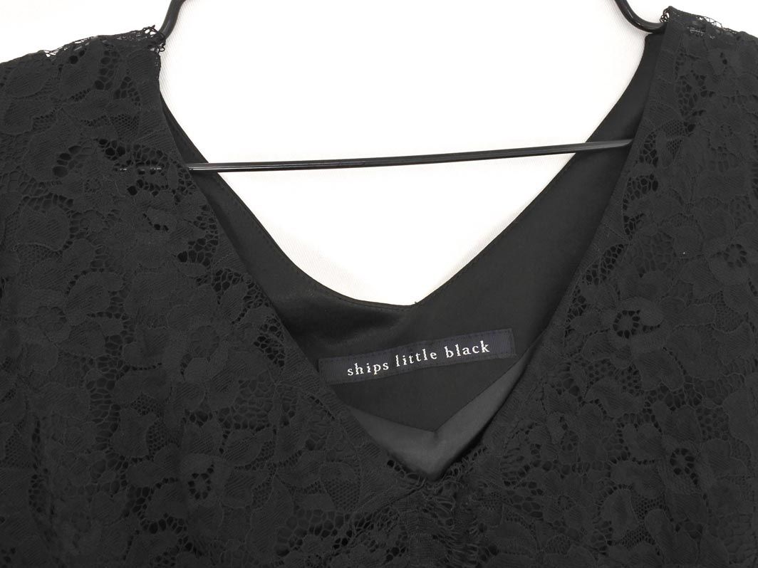 ☆美品☆シップス SHIPS リトルブラック レースフレアワンピース グレー M ships little black レースフレアワンピース - メルカリ