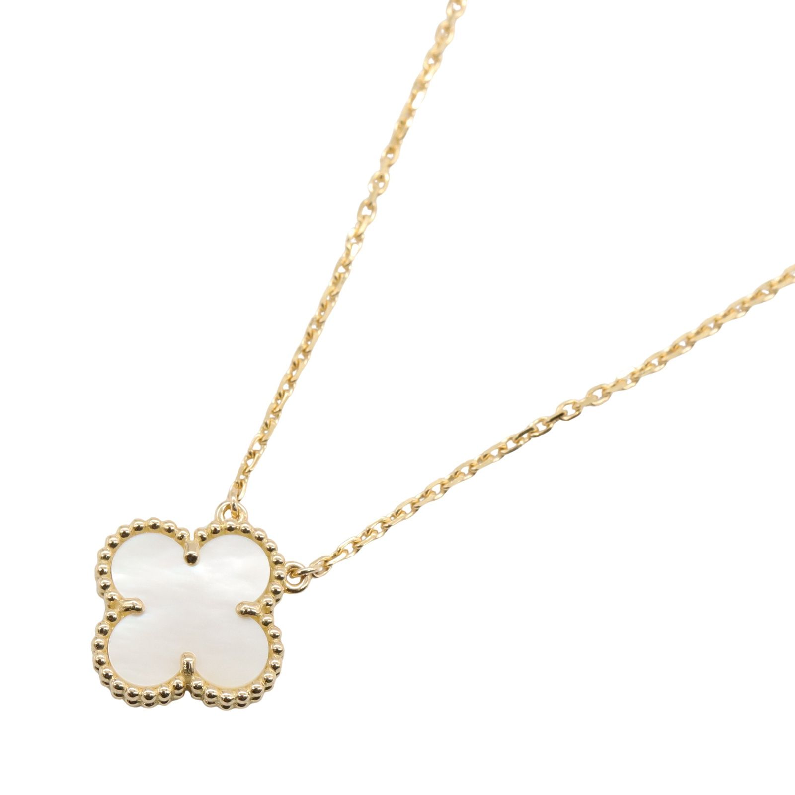 ヴァンクリーフ＆アーペル Van Cleef - Arpels ネックレス ヴィンテージアルハンブラ マザーオブパール VCARA45900 首回37|46㎝ K18 イエローゴールド ヴィンテージアルハンブラ マザーオブパール レディース Used A