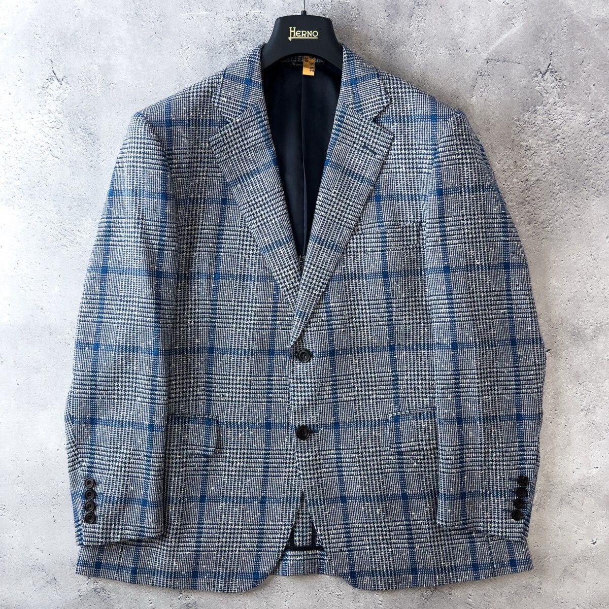 最高級 Aquascutum アクアスキュータム リネン混 2B シングル 