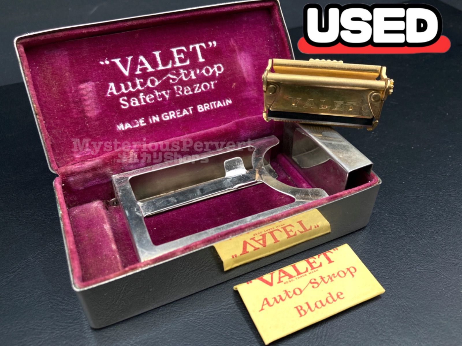 MZ257) VALET Auto Strop Safty Razor Vintage 片刃カミソリホルダー