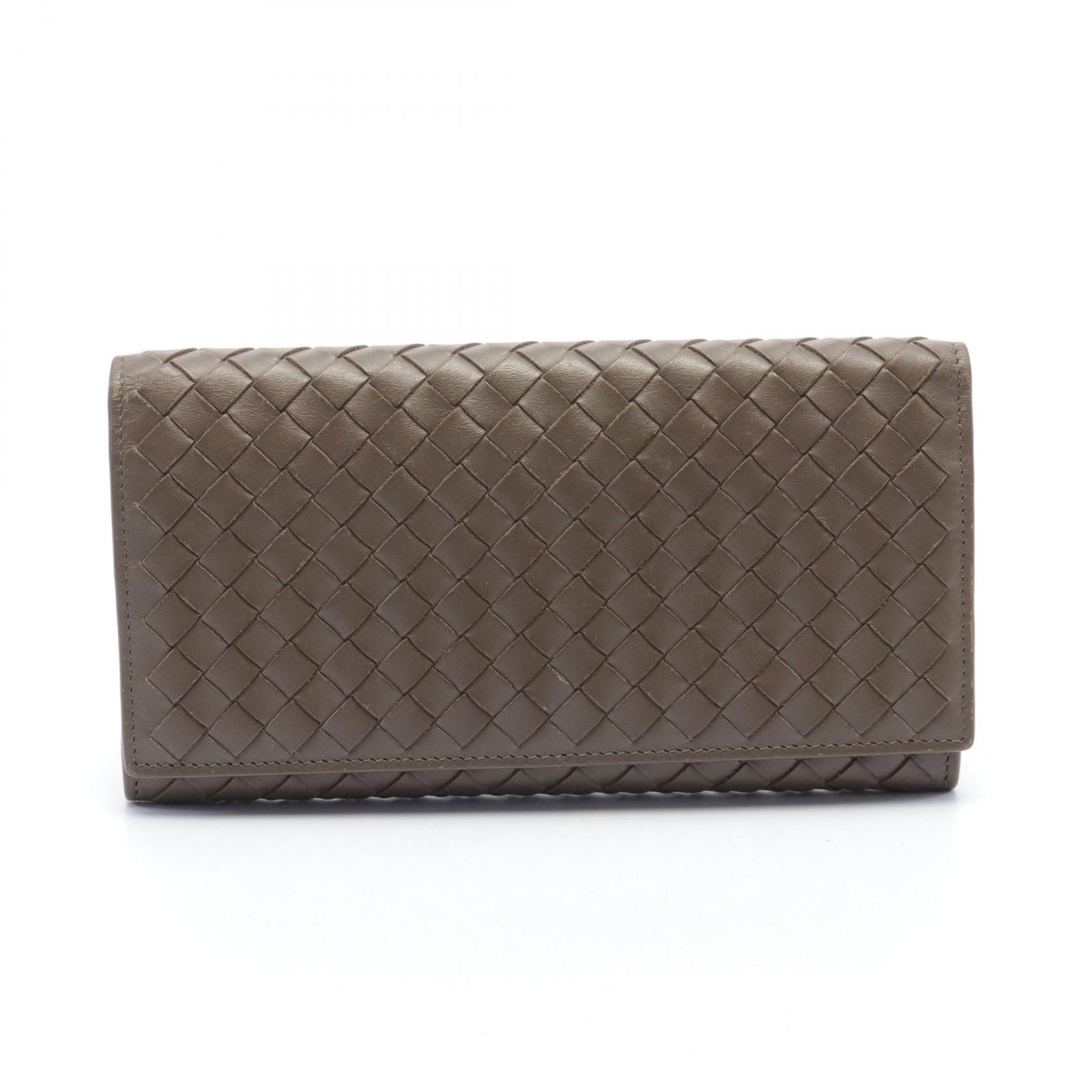 ボッテガヴェネタ BOTTEGA VENETA 二つ折り長財布 グレージュ