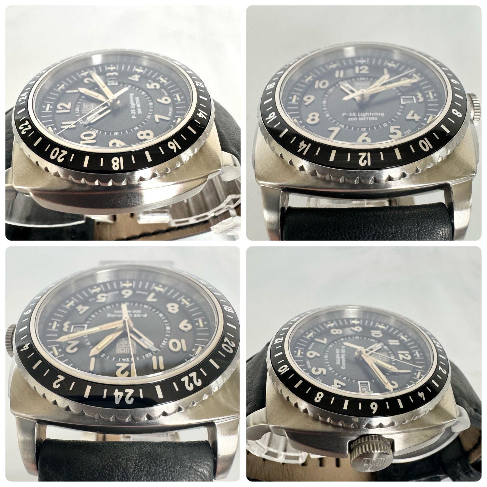 希少】ルミノックス P-38 ライトニング GMT シリーズ9420 クォーツ 黒