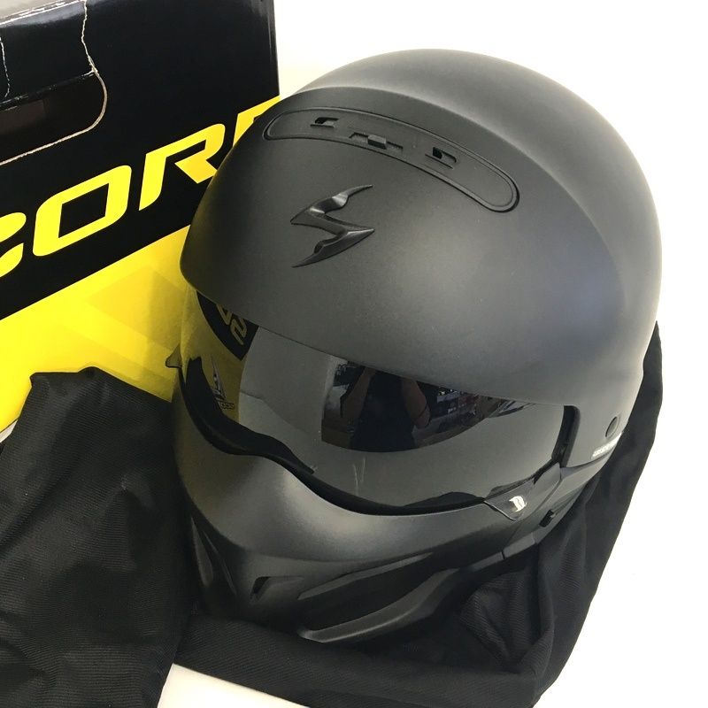 SCORPION スコーピオン EXO Covert フルフェイスヘルメット 除菌消臭済 3XLサイズ マットブラック オートバイ ツーリング ライディング バイカー バイク用品 TA2757