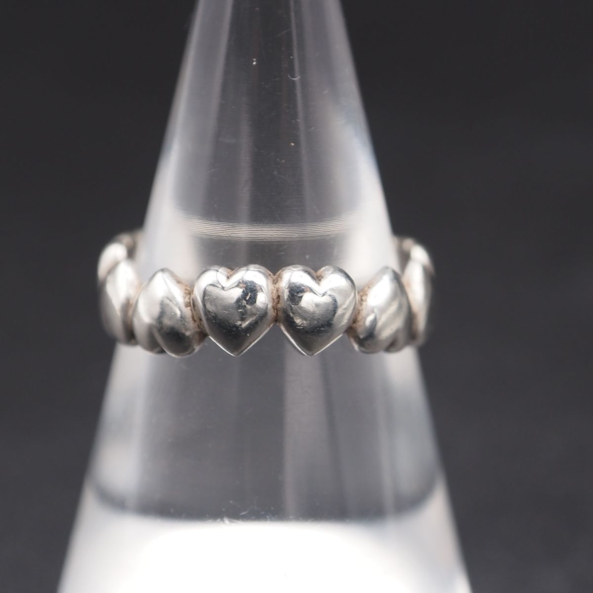 K937 ヴィンテージ SILVER刻印 リング ハート デザイン シルバー K937 ヴィンテージ SILVER刻印 リング ハート デザイン シルバー