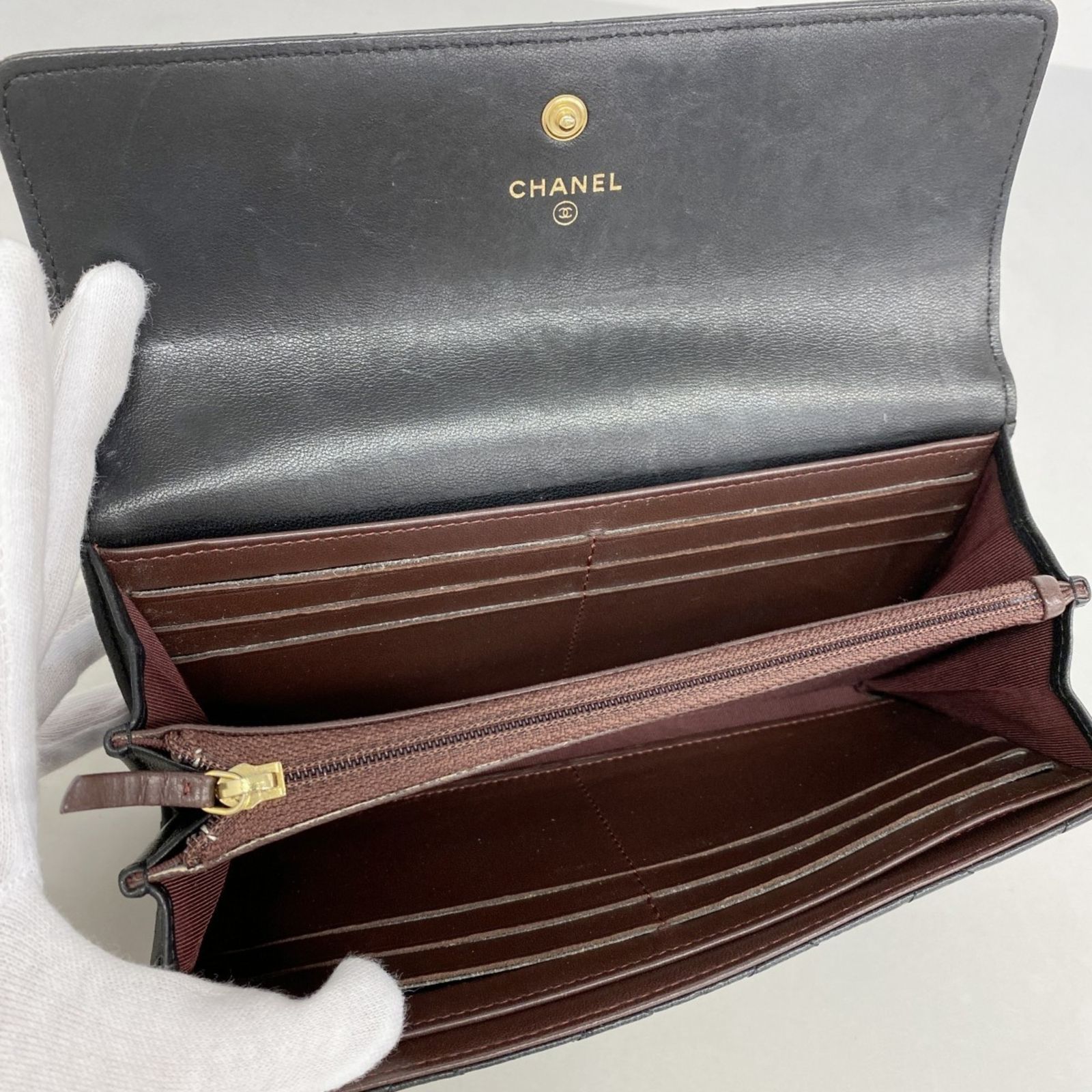 シャネル(Chanel) シャネル 長財布 マトラッセ ラムスキン