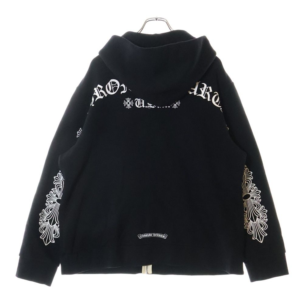 大人気！【Chrome Hearts】アーチ ロゴ ジップ フーディー CHROME HEARTS アーチロゴジップアップパーカー USA XLサイズ