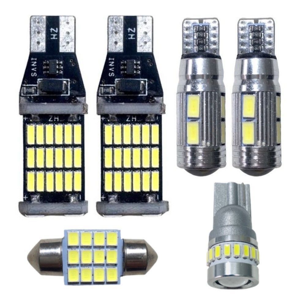 DC5 インテグラタイプR 爆連 T10 LED ルームランプ 10点セット 車内灯 ウェッジ球 ナンバー灯 バックランプ [H16.8～H18.6]